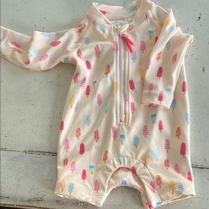 Quince Ice Cream Print Baby Rashguard - 0-3 Months